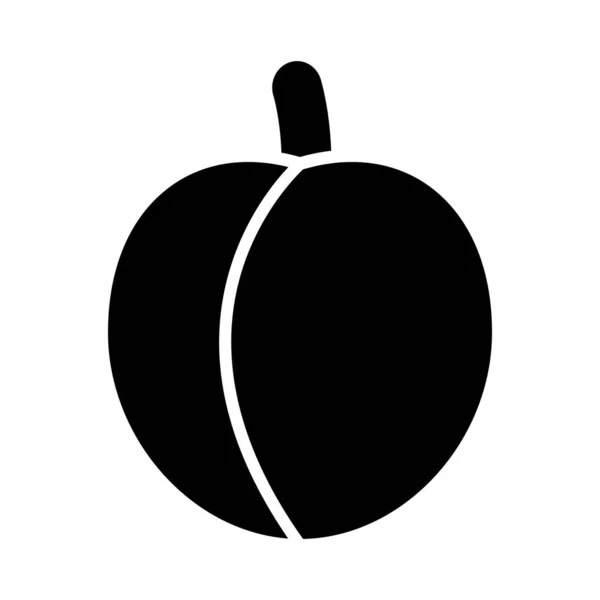 Peach Vector Glyph Ikona Użytku Osobistego Komercyjnego — Wektor stockowy