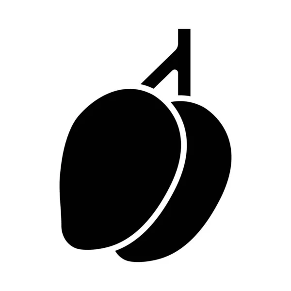 Icona Glyph Vettoriale Del Mango Uso Personale Commerciale — Vettoriale Stock