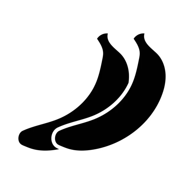 Bananas Vector Glyph Icon Para Uso Personal Comercial — Vector de stock