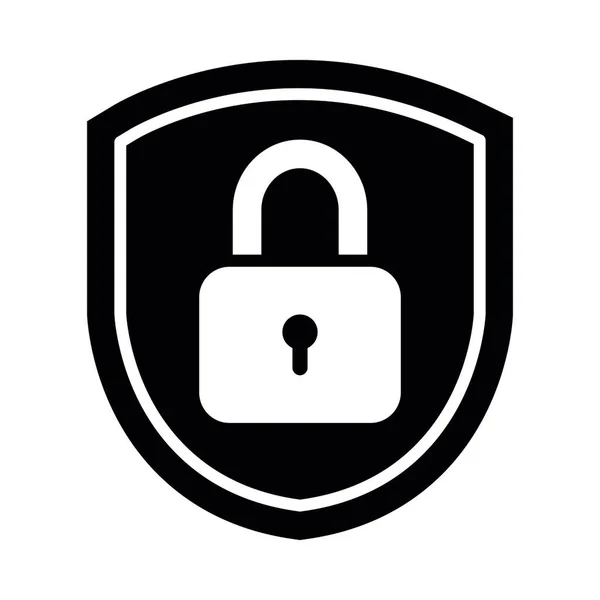 Icono Del Glifo Del Vector Protección Datos Para Uso Personal — Vector de stock