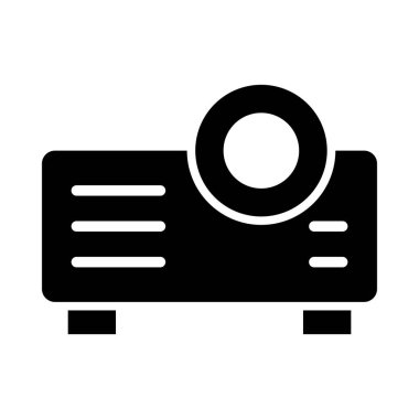 Kişisel ve Ticari Kullanım İçin Projektör Vektörü Glyph Simgesi