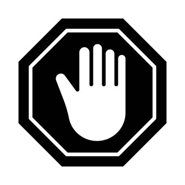 Kişisel ve ticari kullanım için Vektör Kabartma Simgesini Durdur