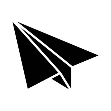 Kişisel ve ticari kullanım için Kağıt Uçak Vektörü Kabartma Simgesi