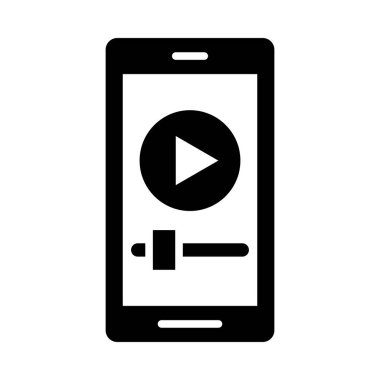 Kişisel ve Ticari Kullanım İçin Müzik Oynatıcı Vektör Glyph Simgesi