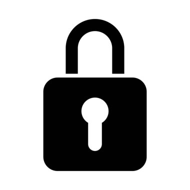 Kişisel ve ticari kullanım için asma kilit vektörü kabartma simgesi