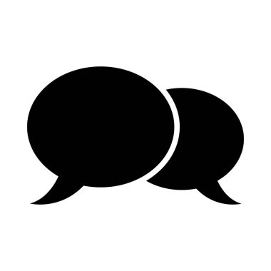 Kişisel ve Ticari Kullanım İçin Sohbet Vektörü Glyph Simgesi