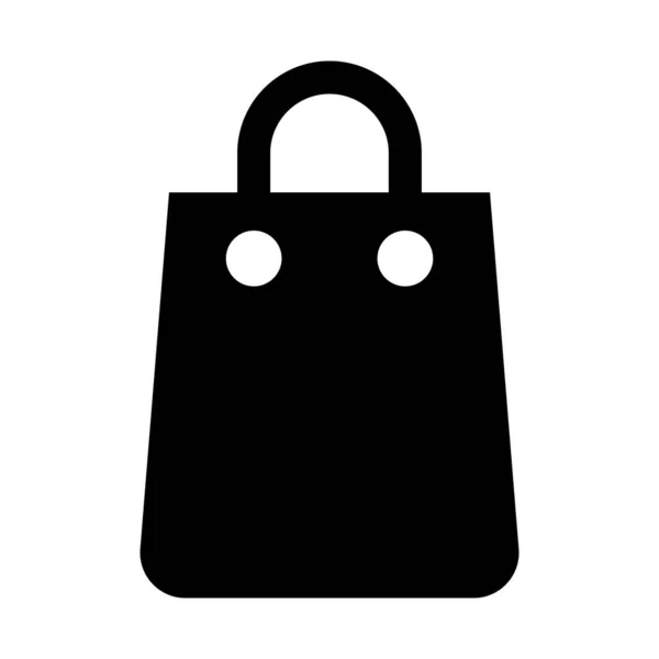 Shopping Bag Vector Glyph Icoon Voor Persoonlijk Commercieel Gebruik — Stockvector