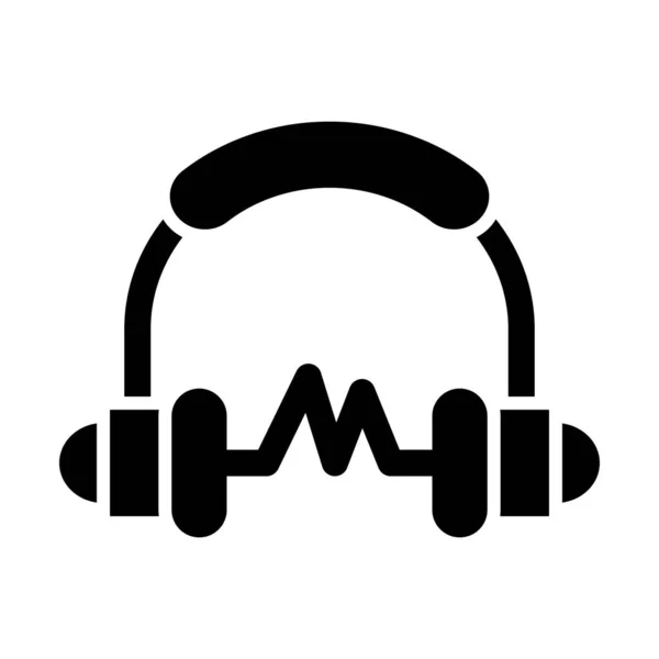 Sound Beats Vector Glyph Icon Para Uso Personal Comercial — Vector de stock