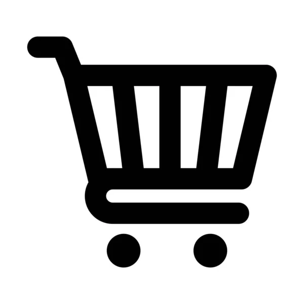 Shopping Cart Vector Glyph Icon Personal Commercial Use — Stock Vector