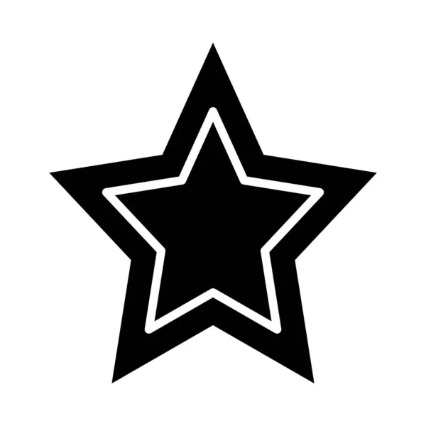 Star Vector Glyph Ikon Személyes Kereskedelmi Használatra — Stock Vector