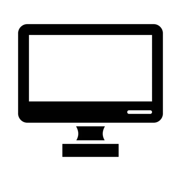 Monitor Vector Glyph Icon Para Uso Personal Comercial — Vector de stock