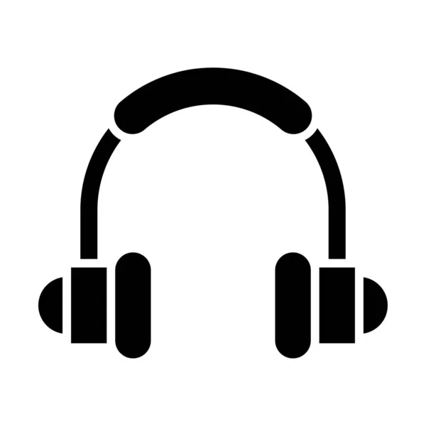 Ακουστικά Vector Glyph Εικονίδιο Για Προσωπική Και Εμπορική Χρήση — Διανυσματικό Αρχείο