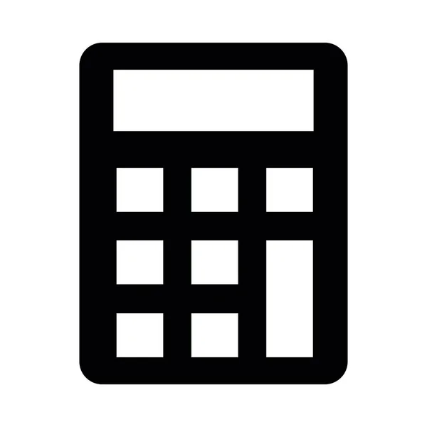 Calculator Vector Glyph Icon Personal Commercial Use — Stock Vector
