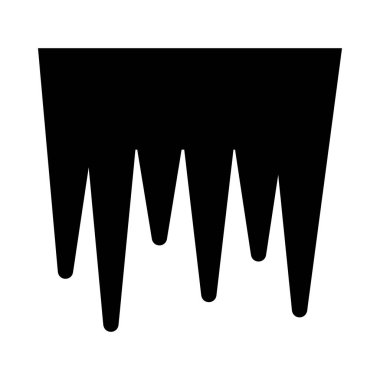 Kişisel ve Ticari Kullanım İçin Buz Sarkıtları Vektör Kabartma Simgesi