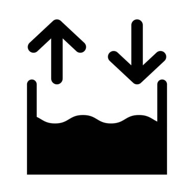 Kişisel ve ticari kullanım için Gelgit Vektörü Kabartma Simgesi