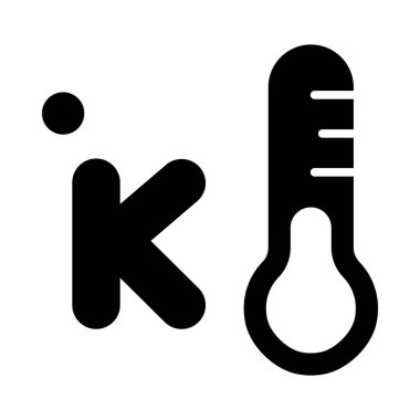 Kişisel ve Ticari Kullanım İçin Kelvin Vektör Glyph Simgesi