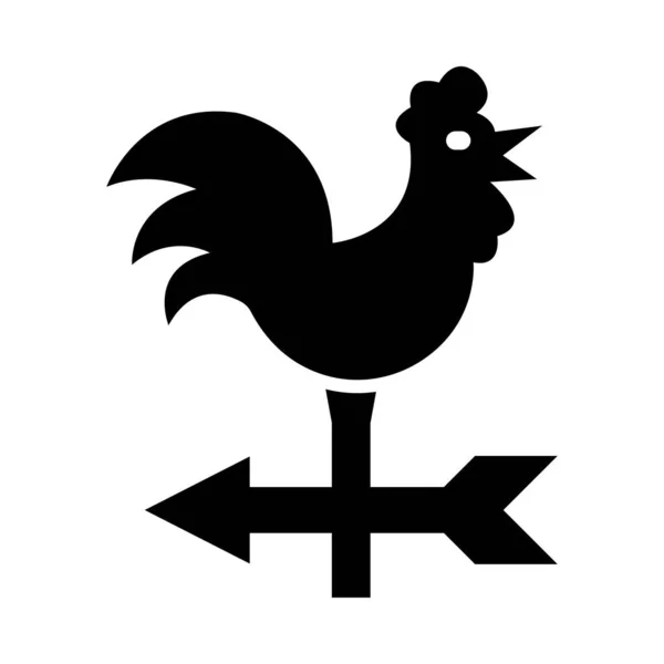 Weathercock Vector Glyph Icon Für Den Persönlichen Und Kommerziellen Gebrauch — Stockvektor