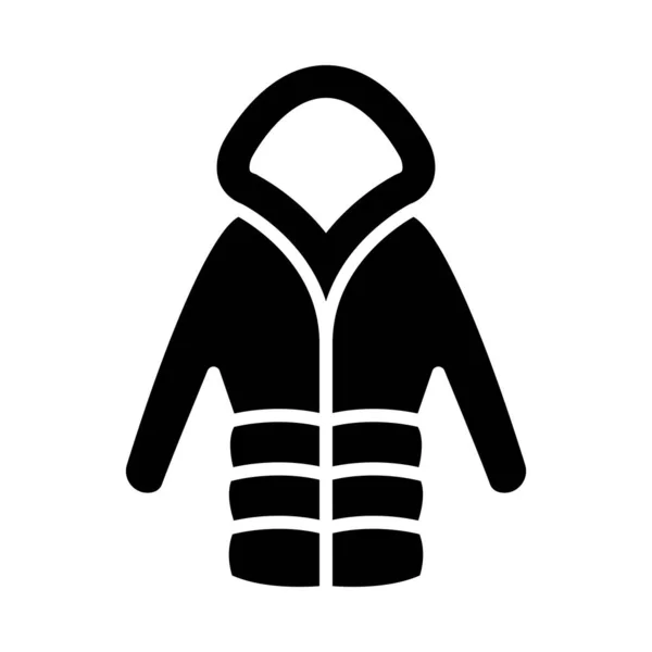 Εικόνα Glyph Vector Coat Rain Coat Για Προσωπική Και Εμπορική — Διανυσματικό Αρχείο