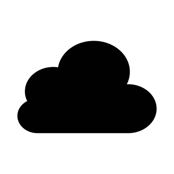 Cloud Vector Glyph Icon Para Uso Personal Comercial — Vector de stock