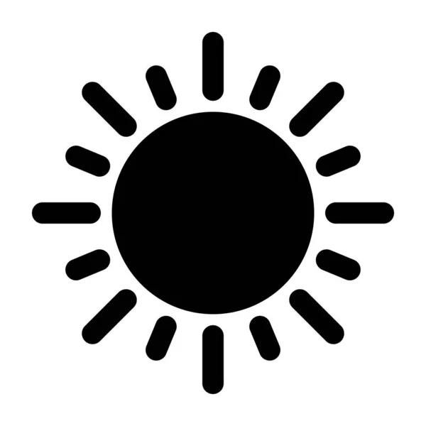 Sun Vector Glyph Icon Personal Commercial Use — Stock Vector