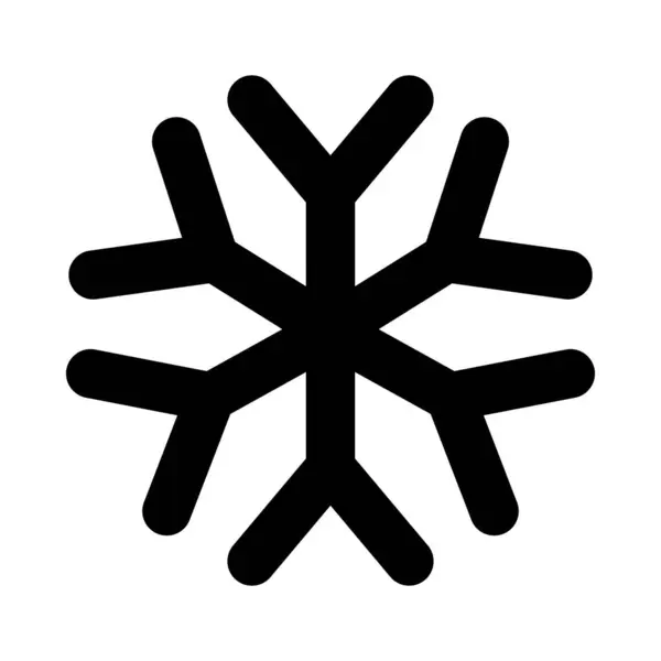 Sněhová Vločka Vektor Glyph Ikona Pro Osobní Komerční Použití — Stockový vektor