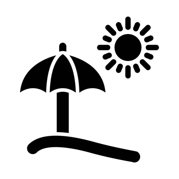 Summer Vector Glyph Icon Für Den Persönlichen Und Kommerziellen Gebrauch — Stockvektor