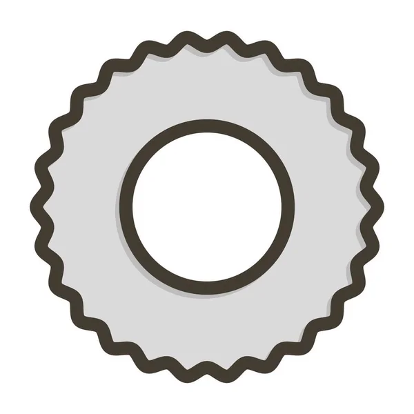 Kruhová Pila Tlusté Čáry Plněné Barvy Pro Osobní Komerční Použití — Stockový vektor