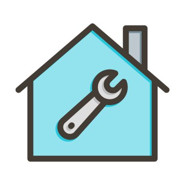 Ev Yenileme Kalın Çizgisi Kişisel ve Ticari Kullanım İçin Renklerle Dolu