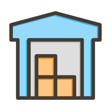 Depo Kalın Çizgisi Kişisel ve Ticari Kullanım İçin Renklerle Dolu