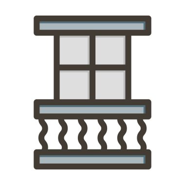 Balkon Kalın Çizgisi Kişisel ve Ticari Kullanım İçin Renklerle Dolu