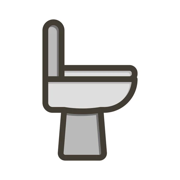 トイレ太い線は 個人的および商業的な使用のための色 — ストックベクタ