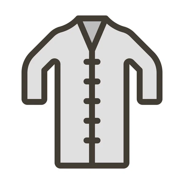 Лабораторное Пальто Толстая Линия Заполненные Цвета Личного Коммерческого Использования — стоковый вектор