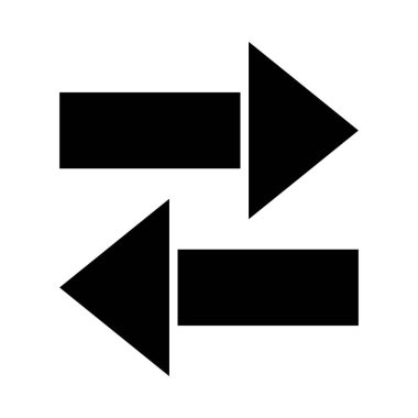 Kişisel ve Ticari Kullanım için Karşıt Ok Vektörü Kabartma Simgesi