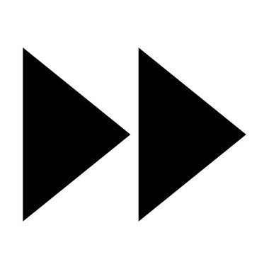 Kişisel ve ticari kullanım için Hızlı İleri Vektör Glyph Simgesi