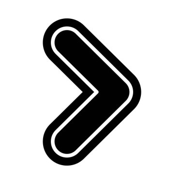 Kişisel ve Ticari Kullanım İçin Sağ Sembol Vektör Glyph Simgesi