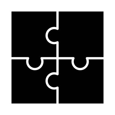 Kişisel ve Ticari Kullanım için Yapboz Vektörü Glyph Simgesi