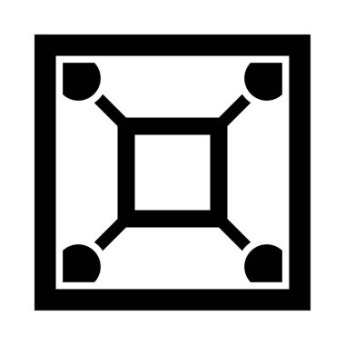 Kişisel ve ticari kullanım için Carrom Yönetim Kurulu Vektörü Glyph Simgesi