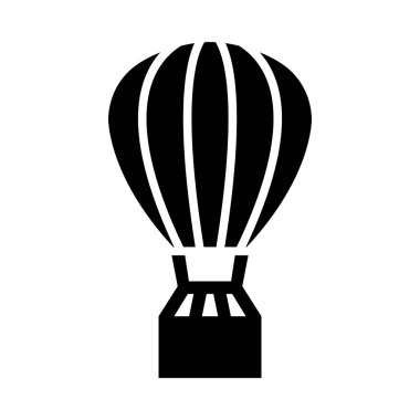 Kişisel ve Ticari Kullanım İçin Hava Balonu Vektörü Glyph Simgesi