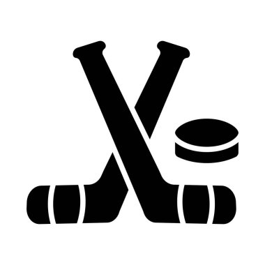 Kişisel ve ticari kullanım için Buz Hokeyi Vektörü Kabartma Simgesi