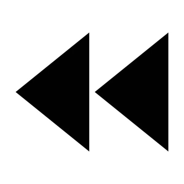 Backward Vector Glyph Icon Für Den Persönlichen Und Kommerziellen Gebrauch — Stockvektor