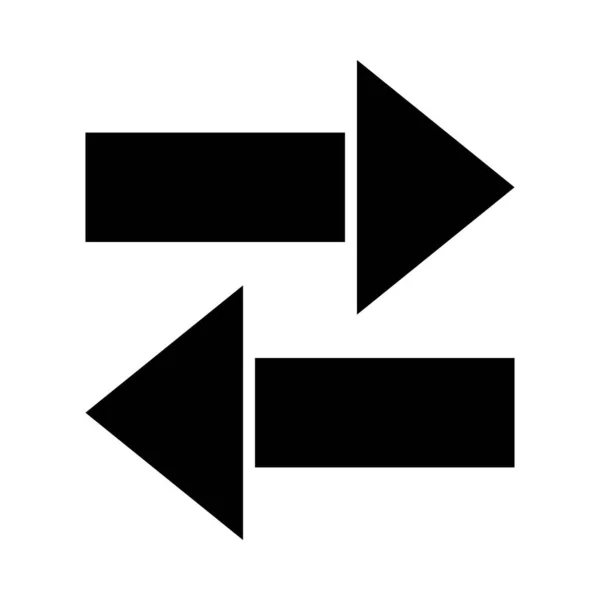 Mittemot Arrow Vector Glyph Ikon För Personligt Och Kommersiellt Bruk — Stock vektor