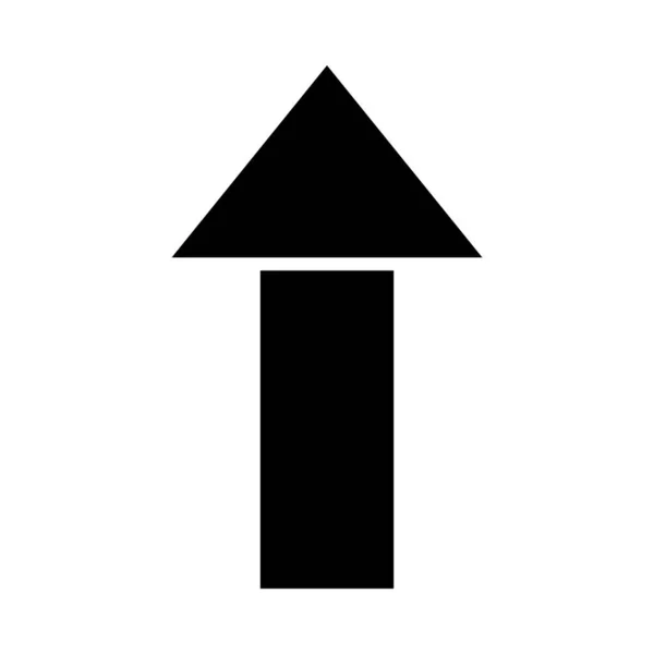 Omhoog Arrow Vector Glyph Icon Voor Persoonlijk Commercieel Gebruik — Stockvector