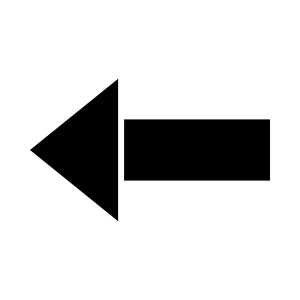 Links Pfeil Vector Glyph Icon Für Den Persönlichen Und Kommerziellen — Stockvektor