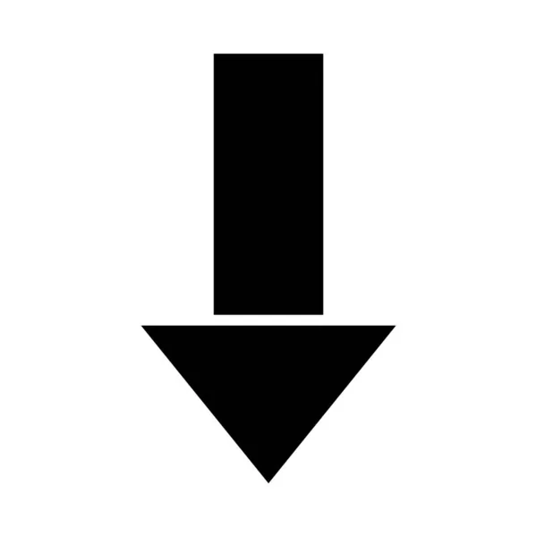 個人的および商業的使用のためのダウン矢印ベクトルグリフアイコン — ストックベクタ