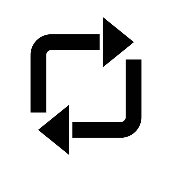 Wiederholen Sie Vector Glyph Icon Für Den Persönlichen Und Kommerziellen — Stockvektor