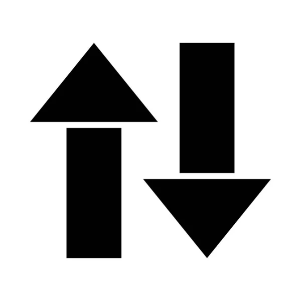 Sorteer Vectorglyph Icoon Voor Persoonlijk Commercieel Gebruik — Stockvector
