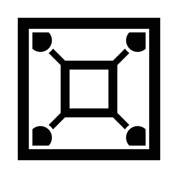 Carrom Board Vector Glyph Icon Para Uso Personal Comercial — Archivo Imágenes Vectoriales