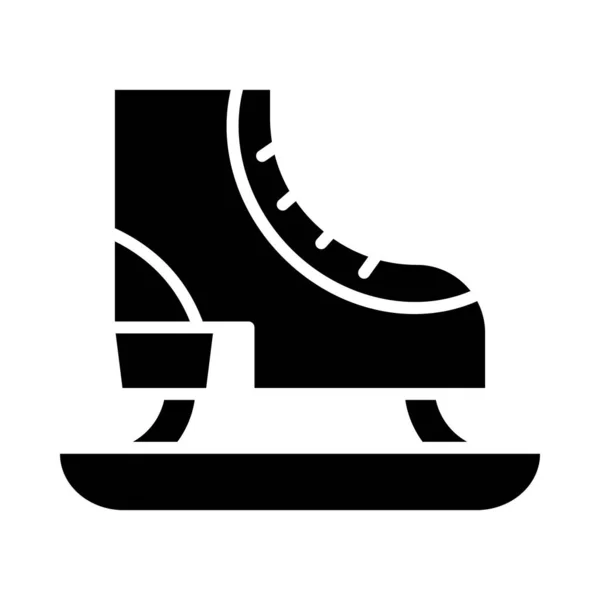 Ice Skate Vector Glyph Icon Για Προσωπική Και Εμπορική Χρήση — Διανυσματικό Αρχείο