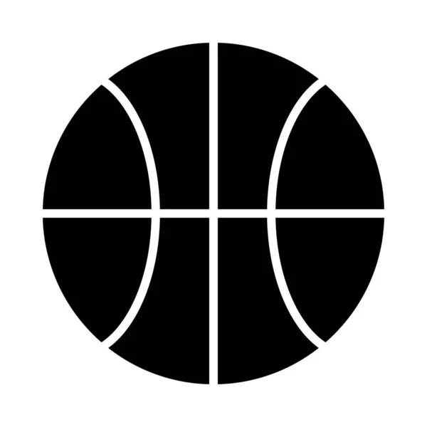 個人的および商業的使用のためのバスケットボールベクトルグリフアイコン — ストックベクタ