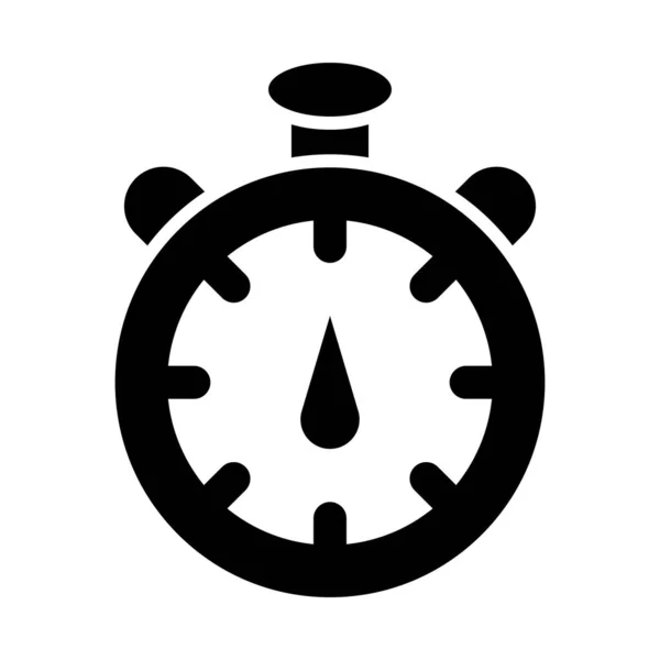 Stopwatch Vector Glyph Icon Voor Privé Commercieel Gebruik — Stockvector